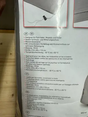 Fahrrad- Moped und Rollerabdeckung Bild 2
