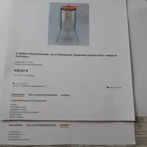 Honigschleuder und Schleuderzubehör