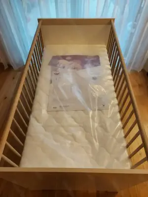 Gitterbett + Matratze + Umbausatz(Bett) Bild 2