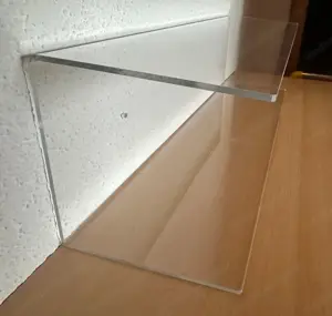Wandregal, Plexiglas transperent 80x20 cm - 2 Ablagefächer NW Bild 2