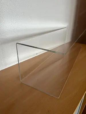 Wandregal, Plexiglas transperent 80x20 cm - 2 Ablagefächer NW Bild 3