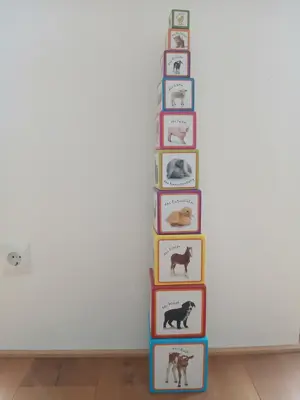 Stapelwürfel Erstes Lernen Bauernhof Bild 4