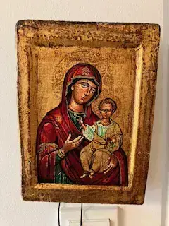 Ikone Muttergottes mit Kind - ein Schnäppchen! Bild 4