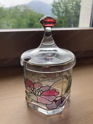 wunderschöne Dose   Zuckerdose aus Glas