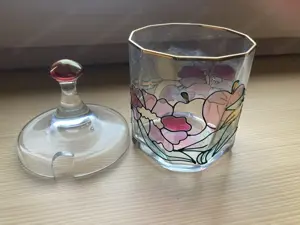 wunderschöne Dose   Zuckerdose aus Glas Bild 4