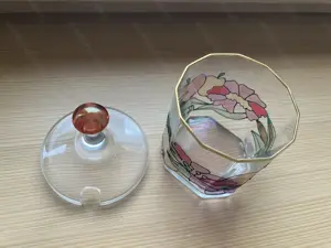 wunderschöne Dose   Zuckerdose aus Glas Bild 2
