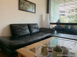 echtes Ledersofa schwarz