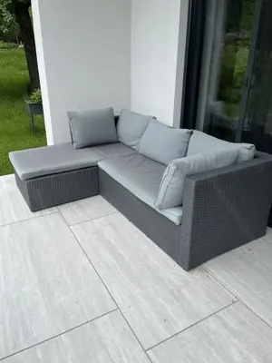Loungegarnitur gebraucht mit Kissen Bild 2