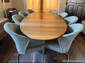 Konferenztisch Esstisch groß oval elliptisch 8 Freischwinger Bild 3