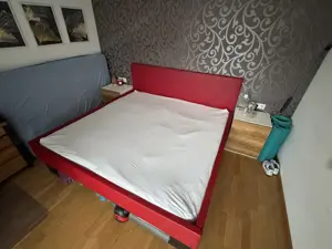 Wasserbett von Tasso 200x200 cm rot
