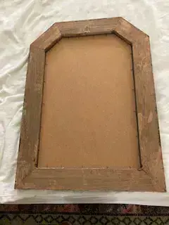 Spiegel mit Holzrahmen goldfarben und braungrau Bild 3