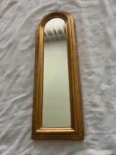 Spiegel mit Holzrahmen goldfarben