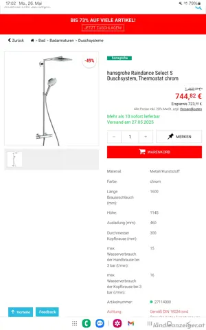 Hansgrohe Showerpipe NEU...weit unter NP Bild 4