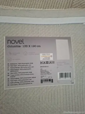 Teppich Novel neu 133 x 190 hellbeige Bild 4