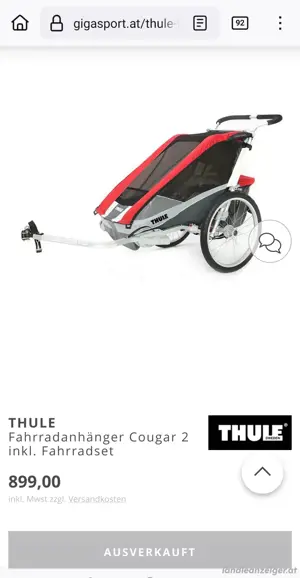 THULE Chariot Fahrradanhänger Bild 6