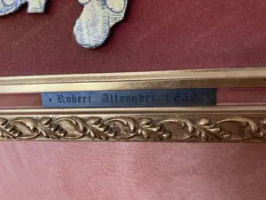 Holzbild "Robert Alfounder 1639", Kopie aus einer englischen Kirche Bild 2