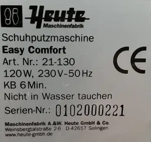 Schuhputzmaschine EASY COMFORT Bild 2