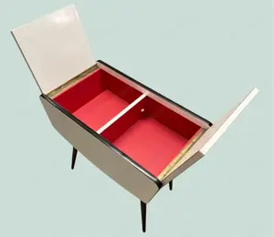 Beistelltischchen kästchen vintage mit zwei Klappen 1970er Jahre