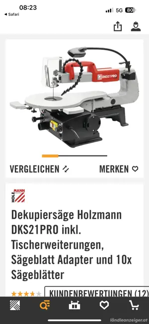 Dekupiersäge Holzmann neu