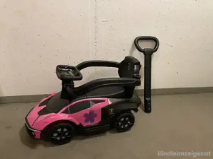 Lamborghini 63 Rutschauto mit Schiebestange und Sound pink