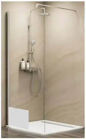 Glas Wand z.B. Dusche.
