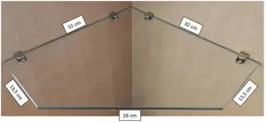 Eckregal aus Glas, 4 Böden. Bild 3