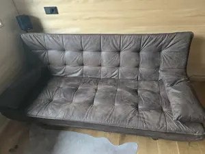 Sofa Couch in Lederoptik Bild 2
