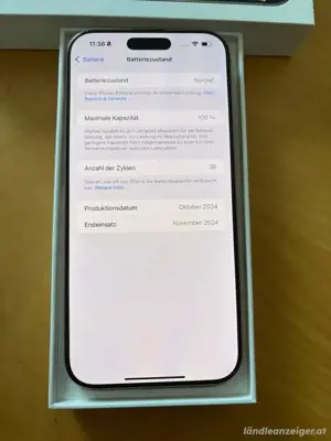 Apple iPhone 16 Pro Max 512 GB Titan Wüstensand WIE NEU Bild 2