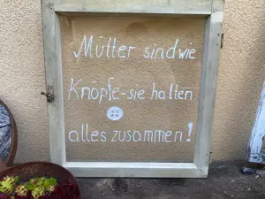 Dekofenster mit Spruch