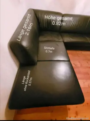 Sofa Ledercouch Lounge Sitzgarnitur Bild 5