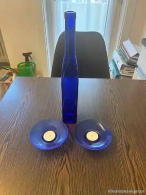 Dekoset: Vase und 2 Teelichthalter