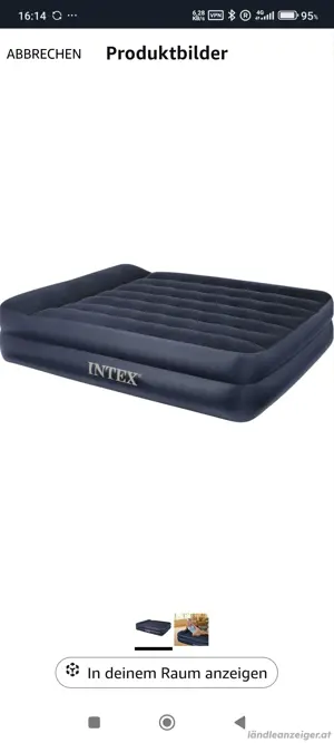 Intex 12-66702 Luftbett Pillow Rest Queen, 230 V, blau
