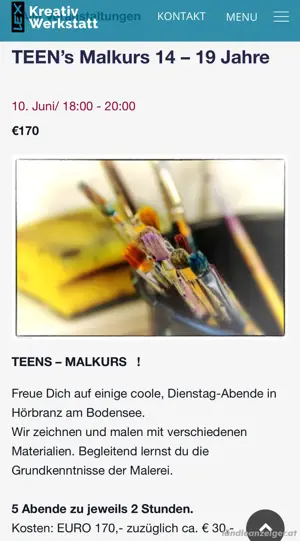 Gutschein TEEN's Malkurs 14-19 Jahre