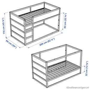 Ikea Bett Kura, Kinderbett, Hochbett Bild 3