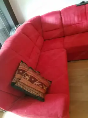 Sofa   Kanapee in Rot Bild 3