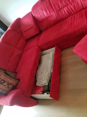 Sofa   Kanapee in Rot Bild 4