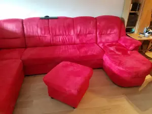 Sofa   Kanapee in Rot Bild 2