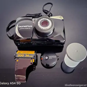 OLYMPUS MJU ZOOM 140 inkl. Remotw Control RC100+ 36er Film + Duracell Batterie Bild 4