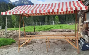Marktstand Verkaufstand aus Holz Bild 3