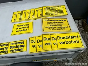 Schilder Hartplastik 17 Stück