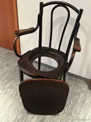Vintage Thonet Toilettenstuhl um 1900 Bild 3