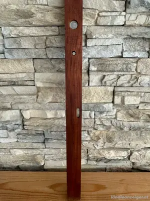 Vintage Wasserwaage 50er Jahre aus Teakholz