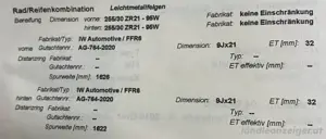 21 Z Felgen mit Neuen Reifen für A6 Bild 2