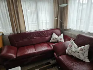 Leder Couch, Garnitur  Bild 2