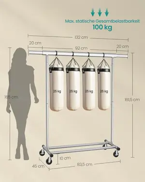 Kleiderständer mit Rollen Bild 2