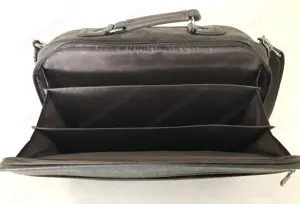 Echt Leder Laptop und Notebook Tasche - Aktentasche dunkelbraun, geeignet für 17-Zoll Laptop  Bild 9