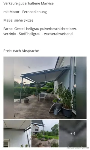 Markise Zu verkaufen 