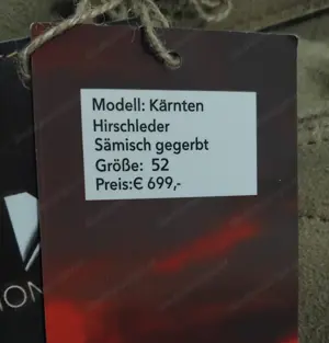 Montefuego Trachten-Lederhose aus echtem Hirschleder   NEU & ungetragen   Bild 4