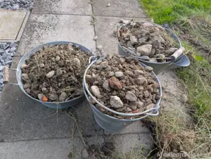 Gesiebte Steine aus dem Garten   ideal für Drainage oder Deko   ca. 9 Kübel voll Bild 4