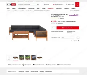 Loungegarnitur Ambia Garden aus Eukalyptusholz mit Tisch Bild 5